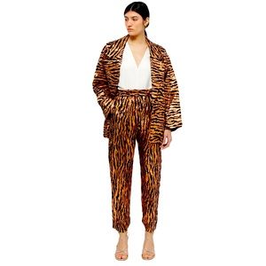 Forte Forte
Metallic Animal-Print Tapered Trousers